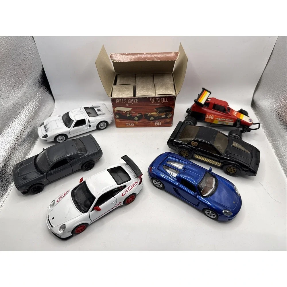 6 Diecast Cars + 6 Mini Collectors NIB Kinsmart Motormax Buddy